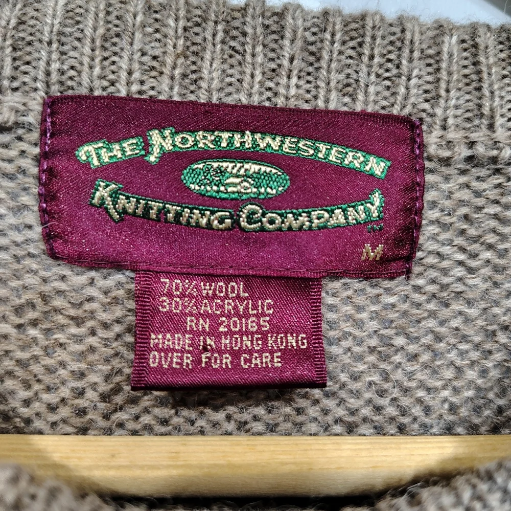 Northwestern Knitting Co Wool Sweater Mens Medium Geometric‎ Colorblock